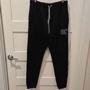 The Kooples Black Mens Drawstring Joggers Active Streetwear